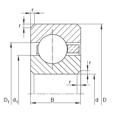 薄截面轴承 CSCD060, 深沟球轴承，类型C，运行温度 -54°C 到 +120°C