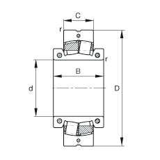 调心滚子轴承 222SM260-MA, 剖分(fēn)